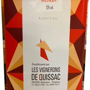 CUBIS VIN DE PAYS D'OC MERLOT VIGNERONS DE QUISSAC 5 LITRES