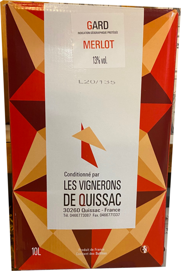 CUBIS VIN DE PAYS D'OC MERLOT VIGNERONS DE QUISSAC 5 LITRES