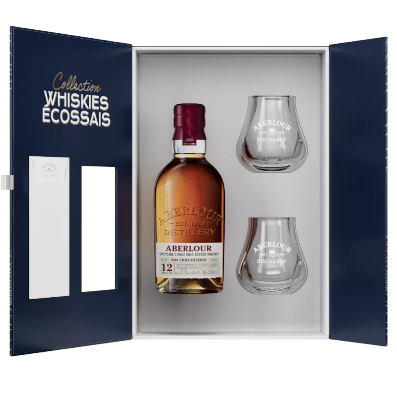 COFFRET ABERLOUR - 12ans + 2 VERRES